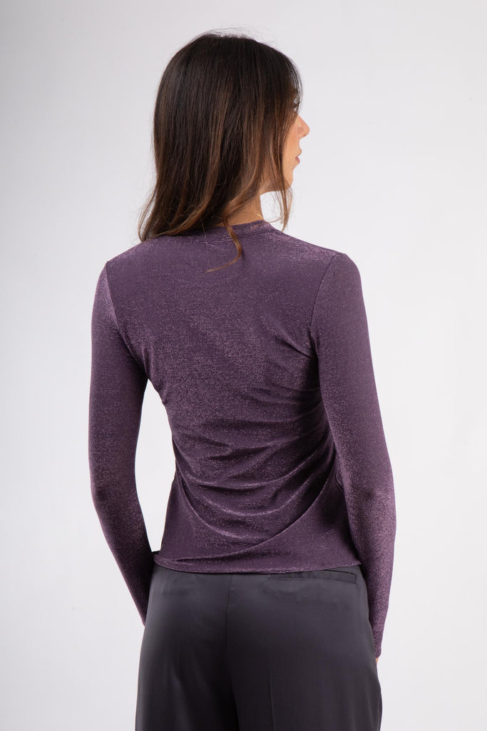 Maglia girocollo slim lurex UME AW25501J008 UME NIU 