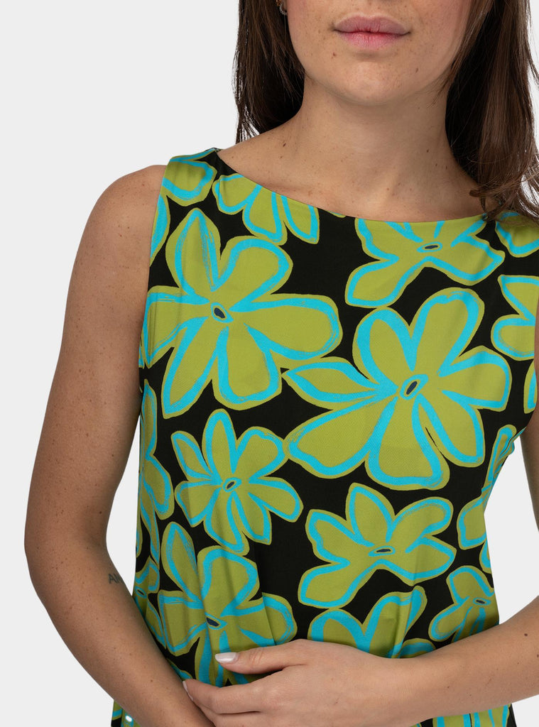 Abito trapezio in jersey Verde SS25119J025 MATE NIU 