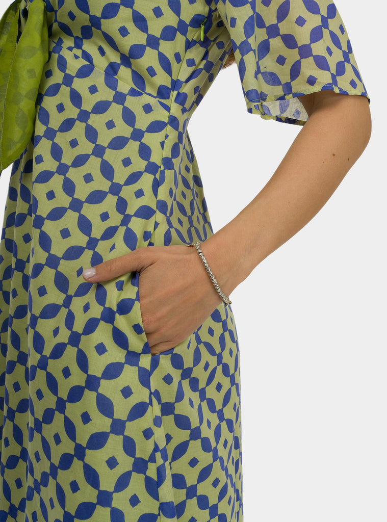 Abito lungo con nodo Platano SS25117T056 PLATANO NIU 