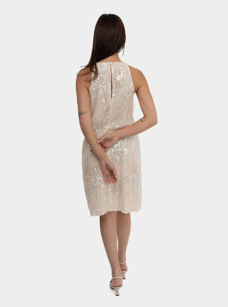 Abito full paillettes Panna 511SD15068 AVORIO ALESSIA SANTI 