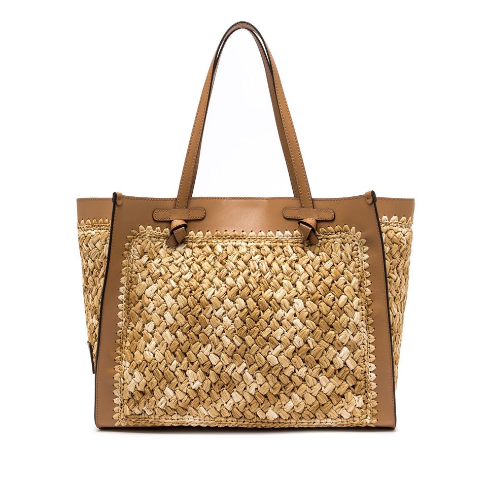 Borsa in tessuto e pelle Marcella new cuoio BS 11710 COMM TSCY NEW CUOIO GIANNI CHIARINI 