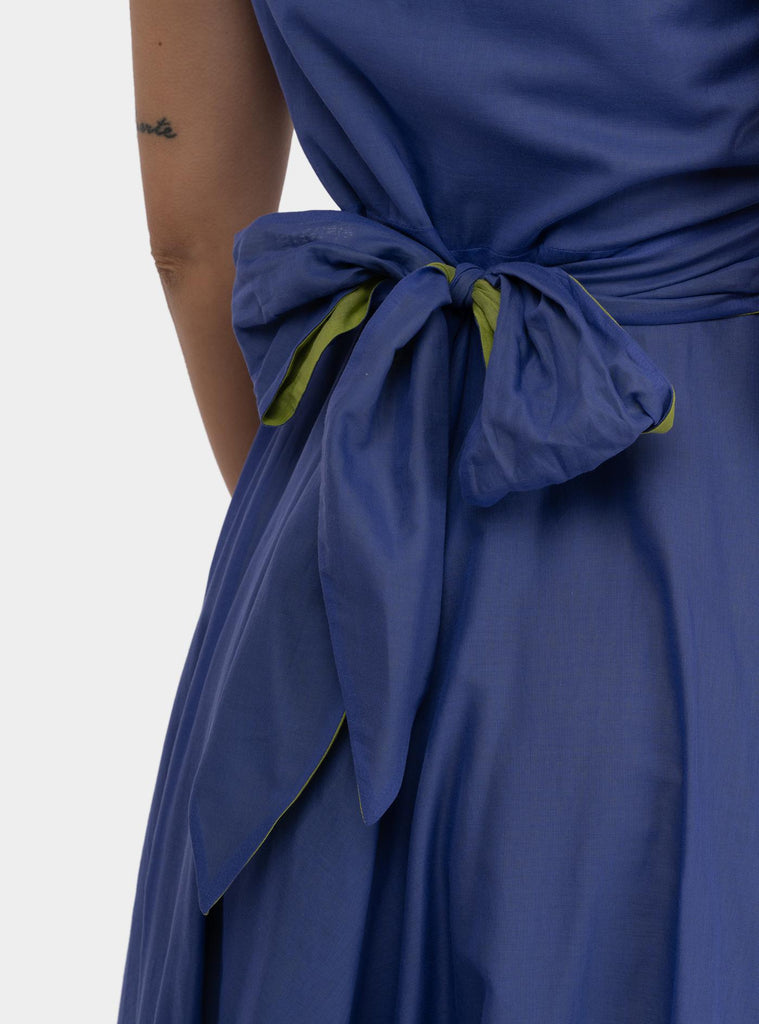 Abito doubleface scollo a V Viola SS25114T028 AZUL NIU 