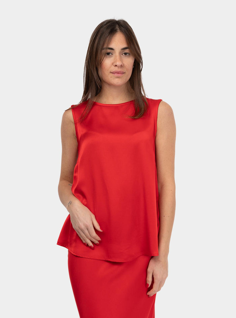 Canotta in viscosa Rosso DT9145-1 RED OTTO D'AME 