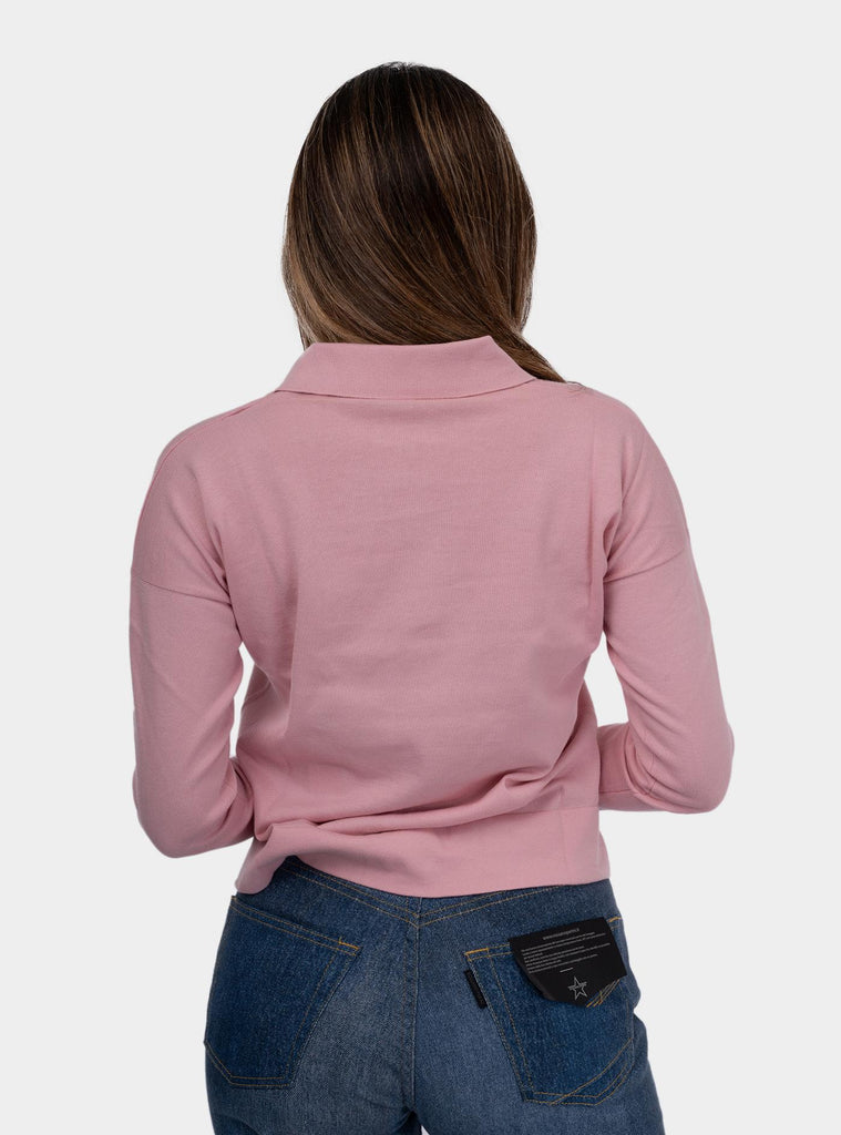 Polo donna a maniche lunghe rosa 57288/14005 211 GRAN SASSO 