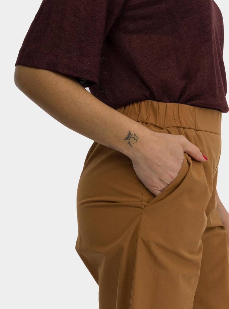 Pantalone coulotte in popeline DP9741-1 NOCCIOLA OTTO D'AME 