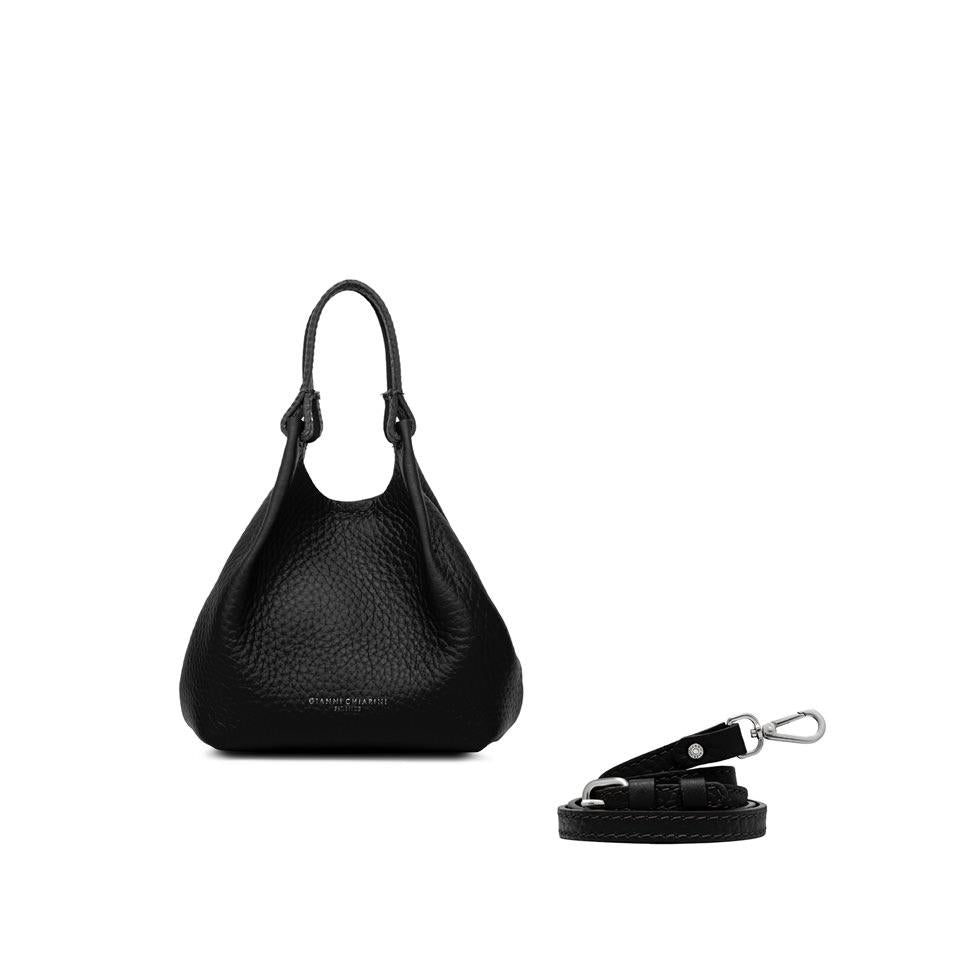Borsa donna modello Dua Nero Castoro BS 9718 RNGDBL NERO-CASTORO GIANNI CHIARINI 