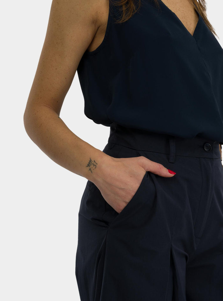 Pantalone palazzo in popeline night DP9782 NIGHT OTTO D'AME 