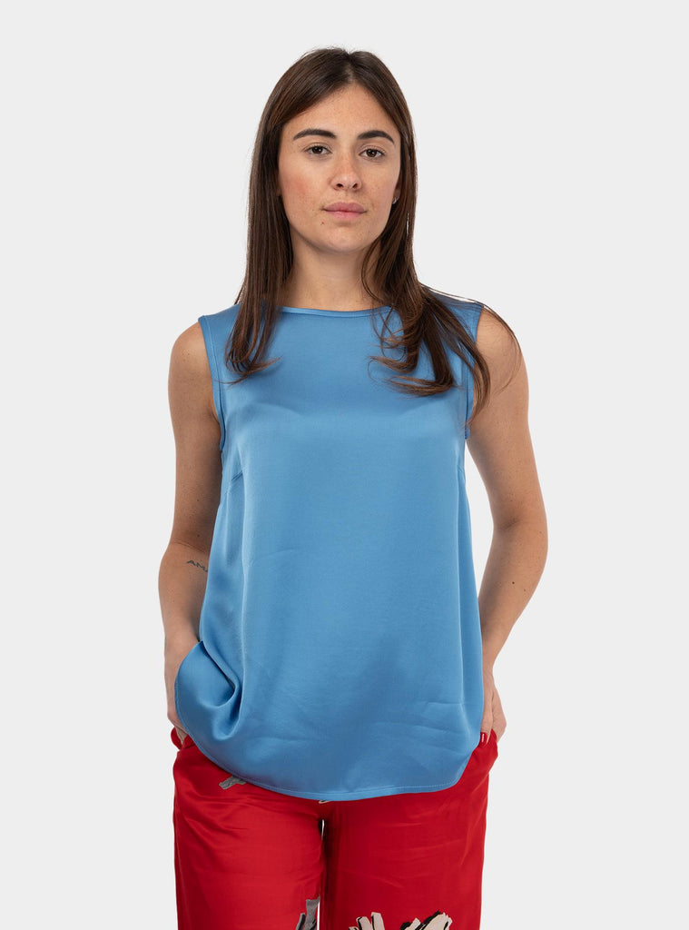 Canotta in viscosa Azzurro DT9145-1 AZZURRO OTTO D'AME 