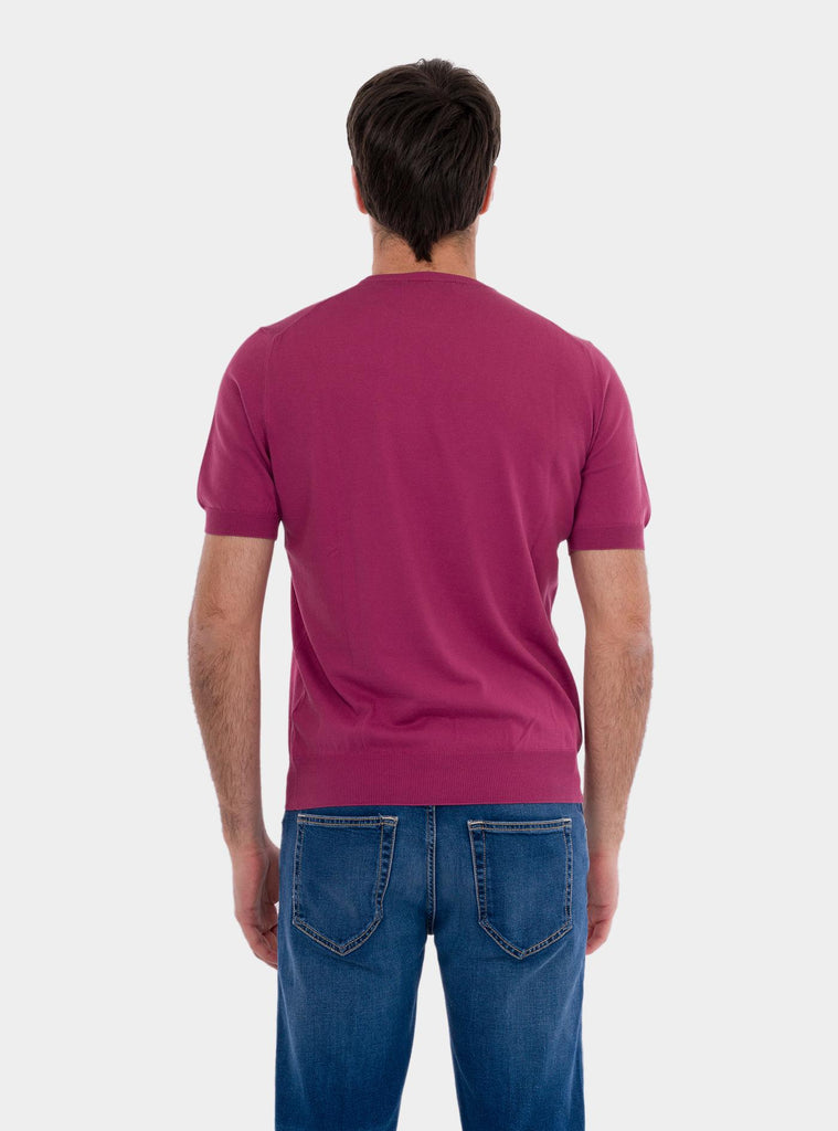 T-shirt uomo in maglia organic cotton magenta 57136/21810 222 GRAN SASSO 