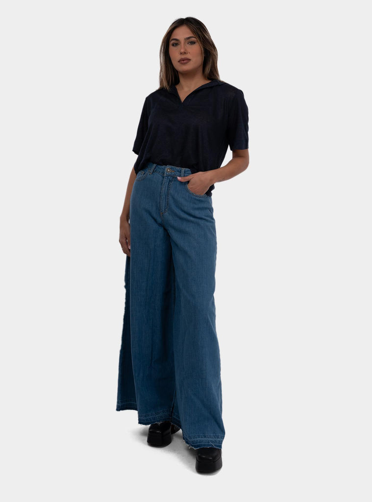 Jeans donna lavaggio medio GEMMA-3 3 GOD SAVE DENIM 