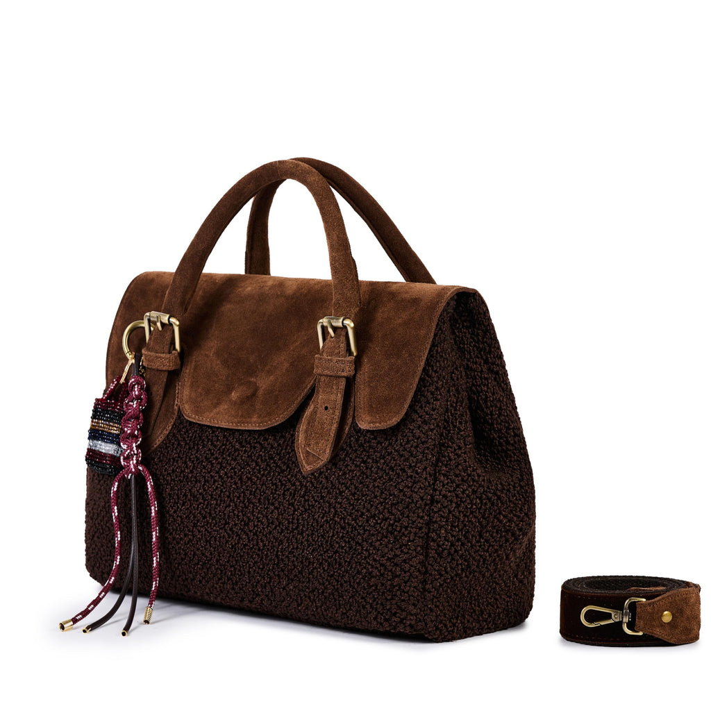 Borsa in cotone boucle Testa di Moro SIENNA BOUCLE H01 VIAMAILBAG 