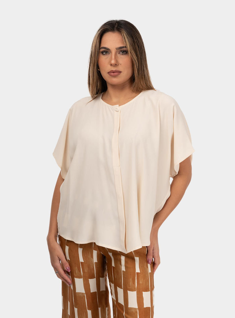 Maglia in misto seta Panna DC5076 LATTE OTTO D'AME 