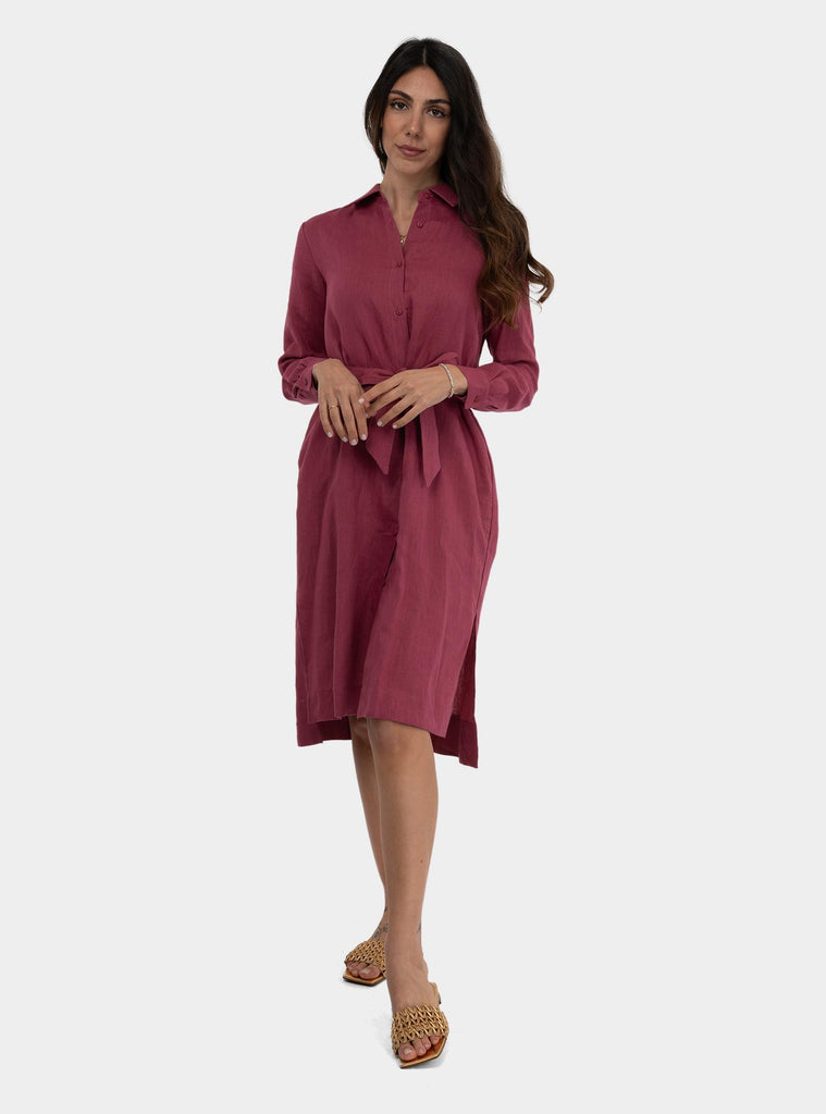 Abito chemisier con fusciacca Rosa scuro SS25121T032 ACAI NIU 