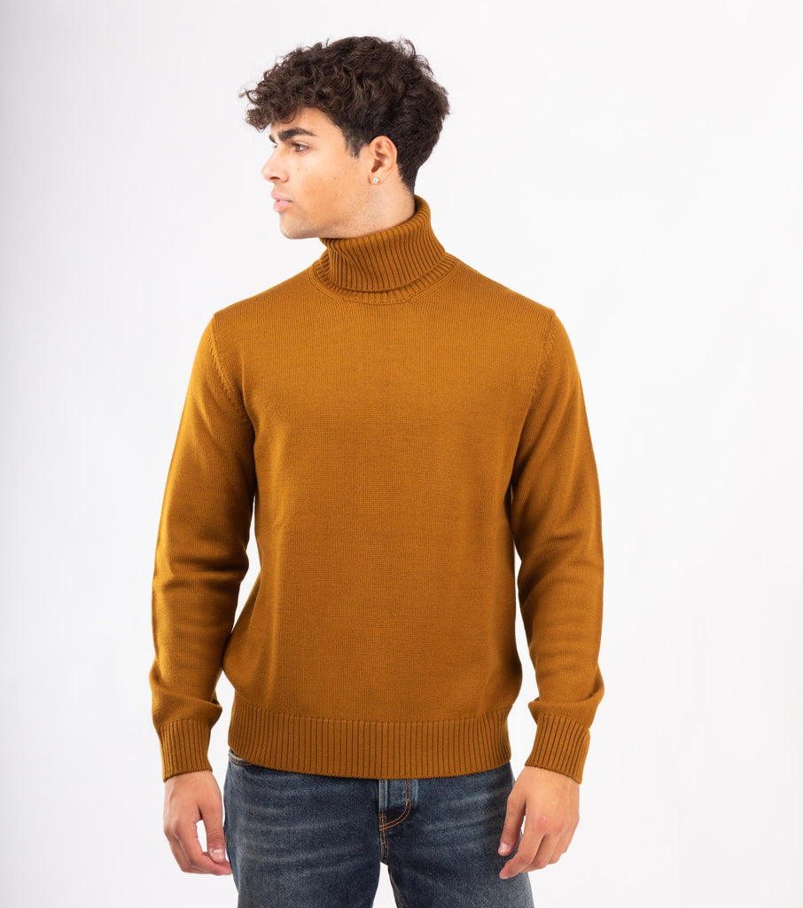 Maglione a collo alto in lana Mostarda 2561091 6062 ALTEA 