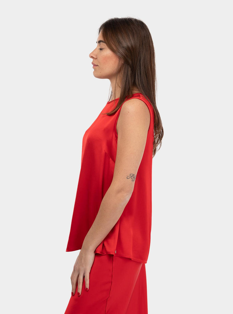 Canotta in viscosa Rosso DT9145-1 RED OTTO D'AME 