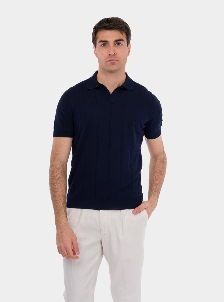 Polo uomo a mezza manica blu 57191/20660 598 GRAN SASSO 