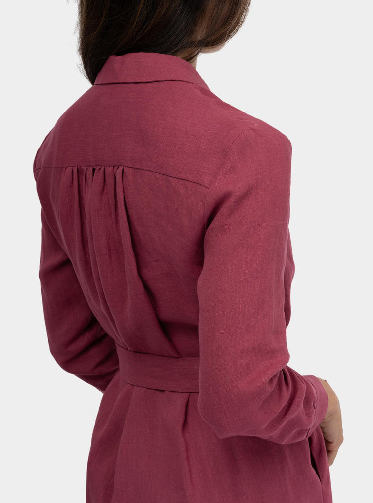 Abito chemisier con fusciacca Rosa scuro SS25121T032 ACAI NIU 