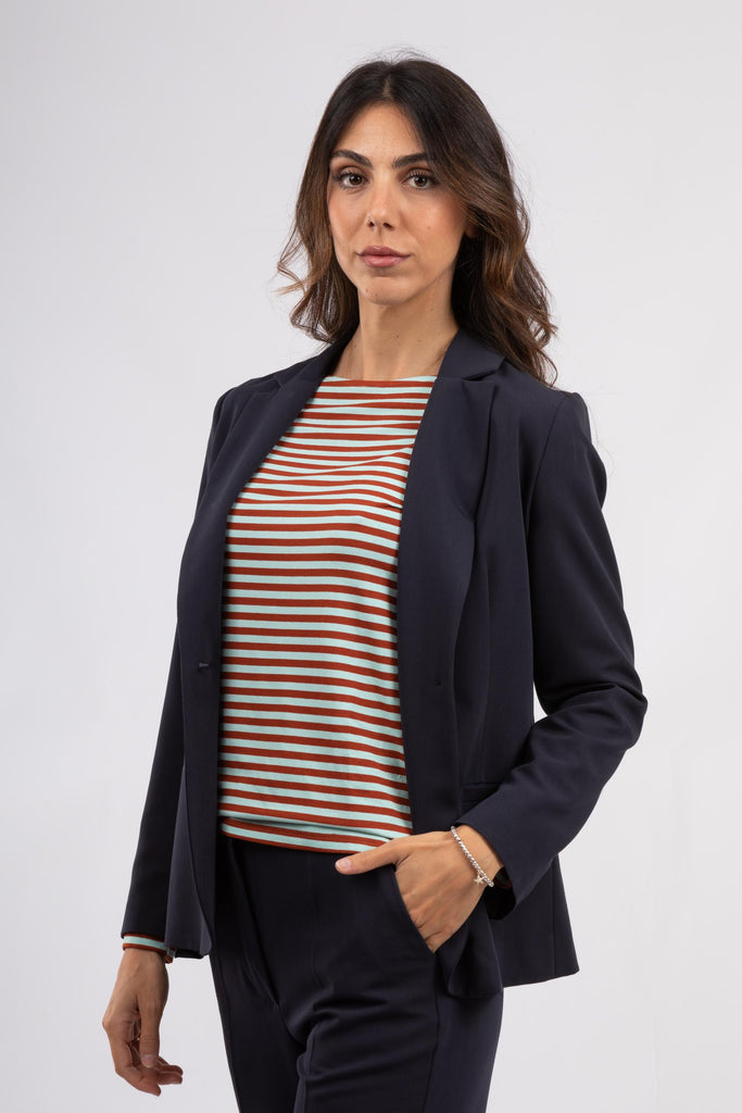 Giacca sfiancata Blu AW25312T077 BAIA NIU 