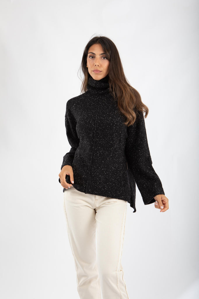 Maglia dolcevita in lana con spacchi 521SD53032 S3000 ALESSIA SANTI 