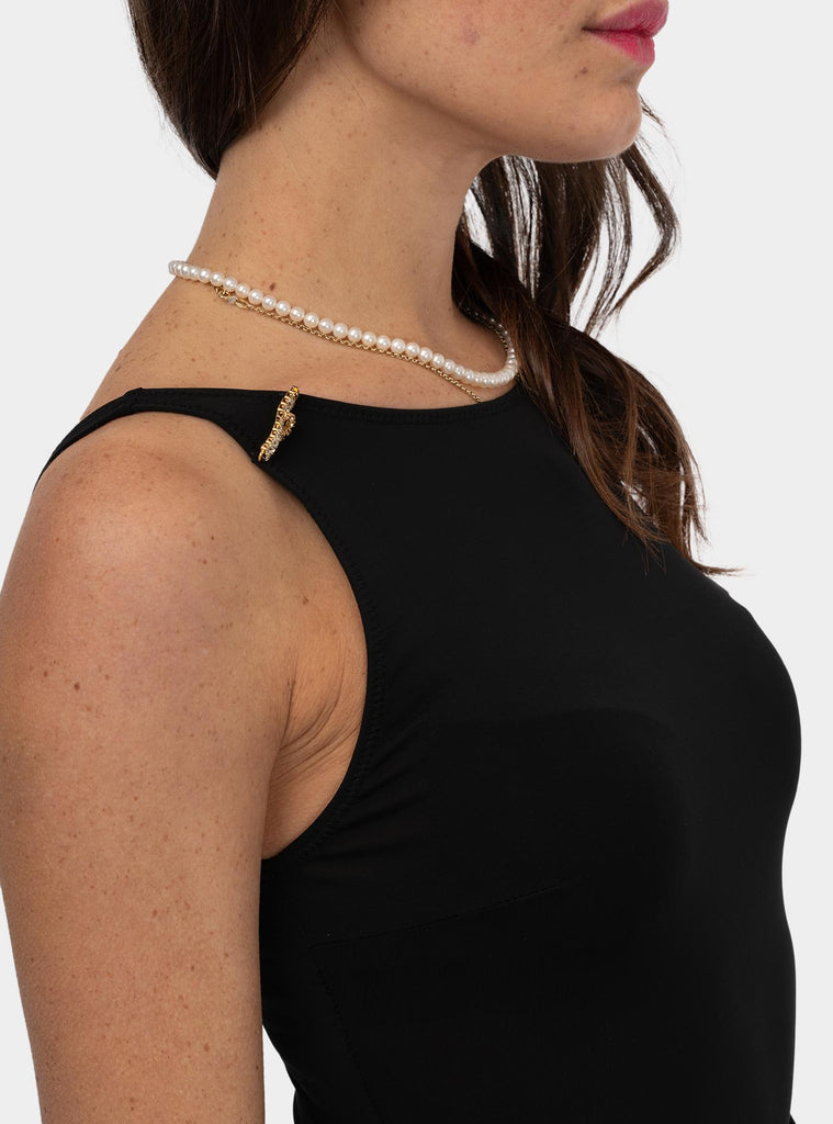 Body in jersey con dettagli gioiello Nero BO03552E2 110NERO ELISABETTA FRANCHI 