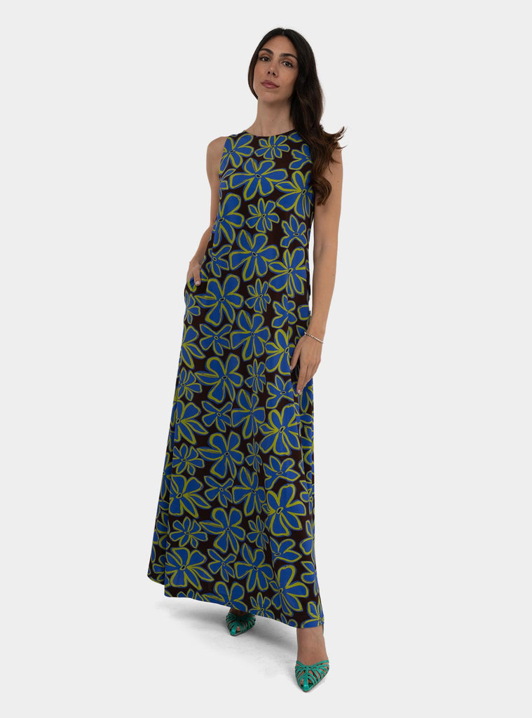 Abito lungo in jersey Marrone SS25101J025 TOBACO NIU 