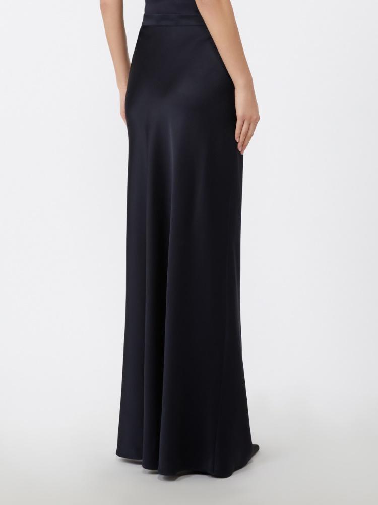 Gonna fluida in evers satin Blu notte RIMINI 044 MAX MARA STUDIO 