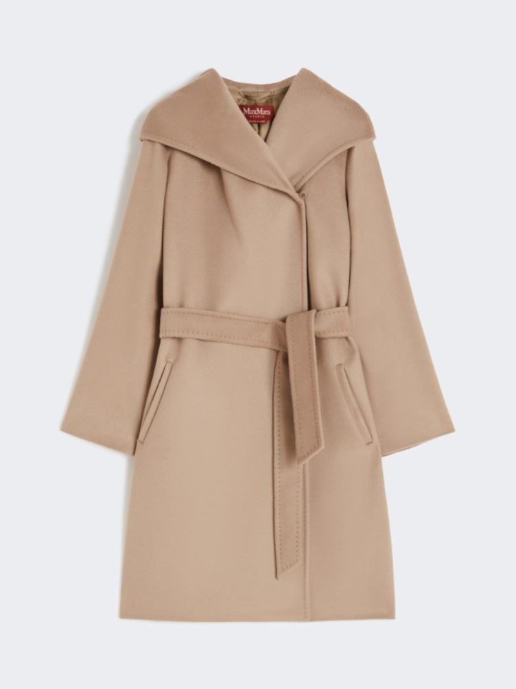 Cappotto con cappuccio in lana Cammello NEWMANG 006 MAX MARA STUDIO 