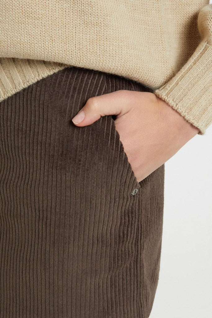 Gonna in velluto Brown DN6230 BROWN OTTO D'AME 