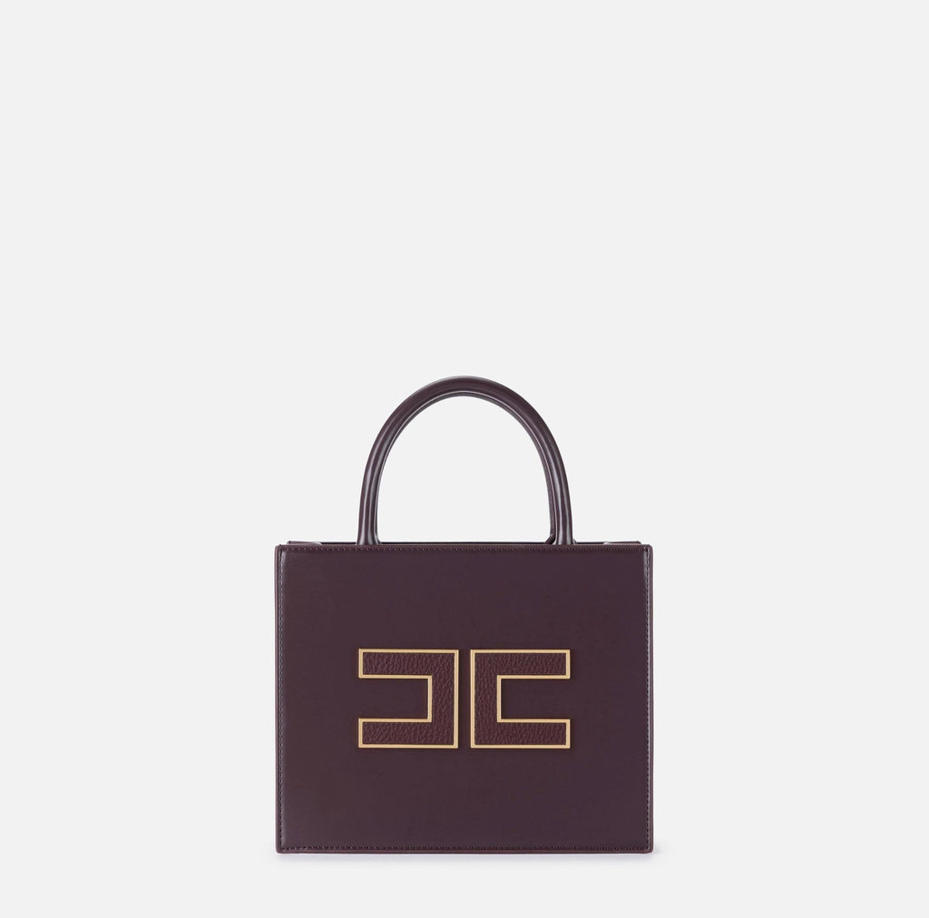 Borsa Tote piccola con logo Merlot BS33A56E2 EA4 MERLOT ELISABETTA FRANCHI 