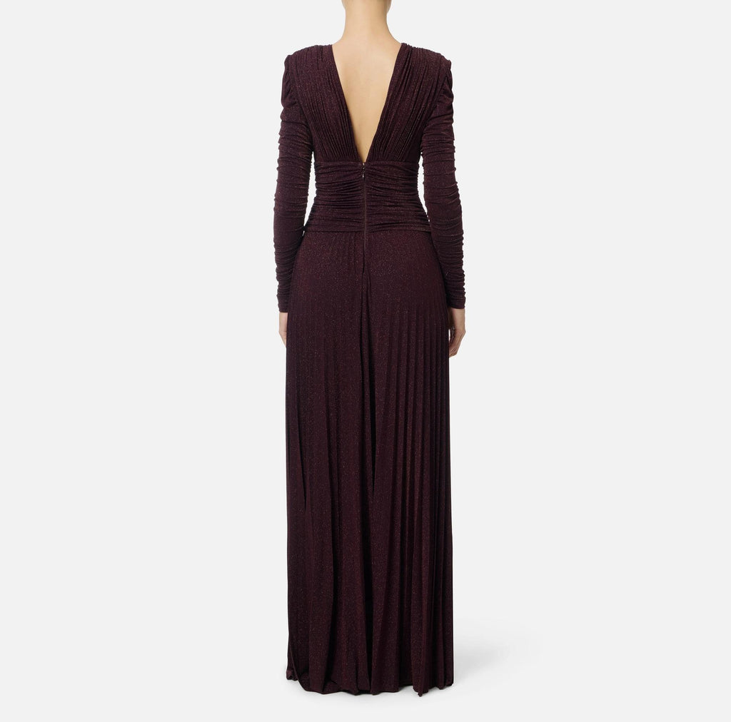 Abito Red Carpet in jersey lurex Merlot ABR4057E2EA4 EA4 ELISABETTA FRANCHI 