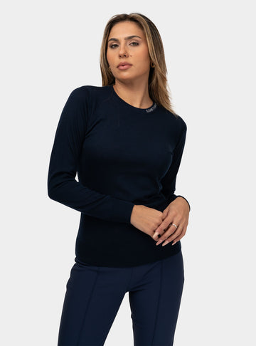 immagine-1-elisabetta-franchi-maglia-in-lana-merino-con-logo-jacquard-in-contrasto-blu-maglia-donna-mk24s47e2b75navy