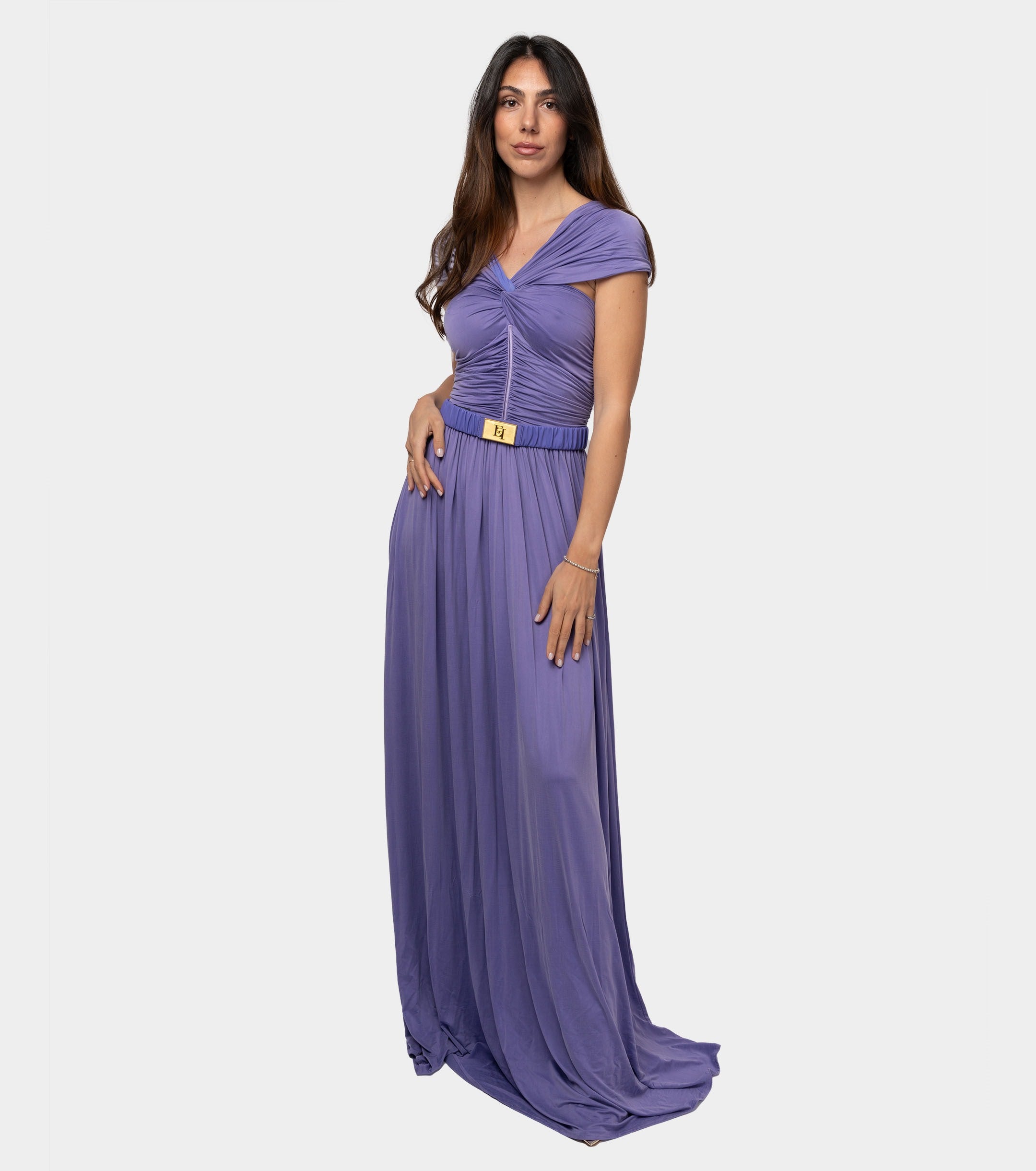 ワンピース ELISABETTA FRANCHI Woman Dress Violet AB580 AS6 Elisabetta Franchi Outlet: Dress woman - Violet | Elisabetta