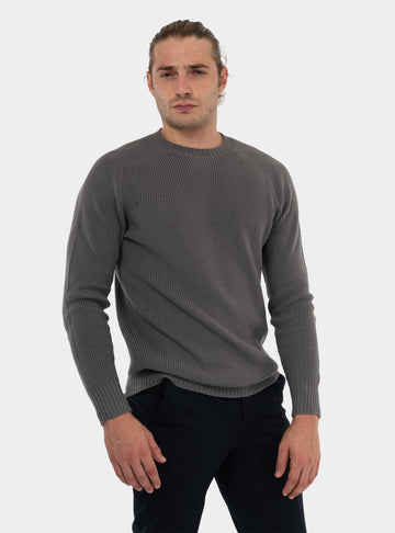 immagine-1-gran-sasso-girocollo-rain-wool-a-coste-grigio-scuro-maglia-uomo-2411624601-065grigio