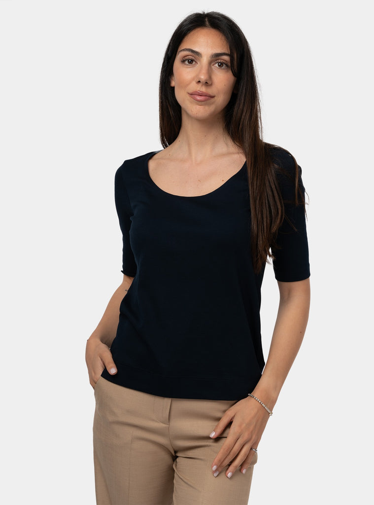 immagine-1-gran-sasso-t-shirt-manica-corta-blu-maglia-donna-6027180302-598