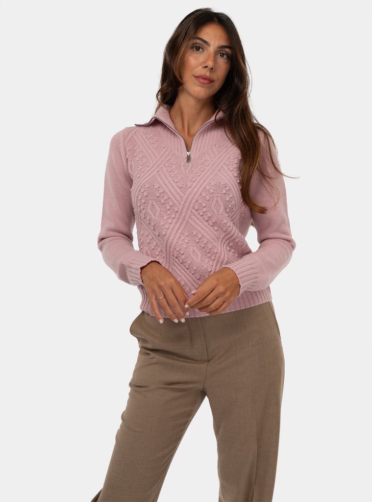 immagine-1-max-mara-studio-maglia-in-misto-cachemire-con-zip-maglia-donna-etra003-rosa