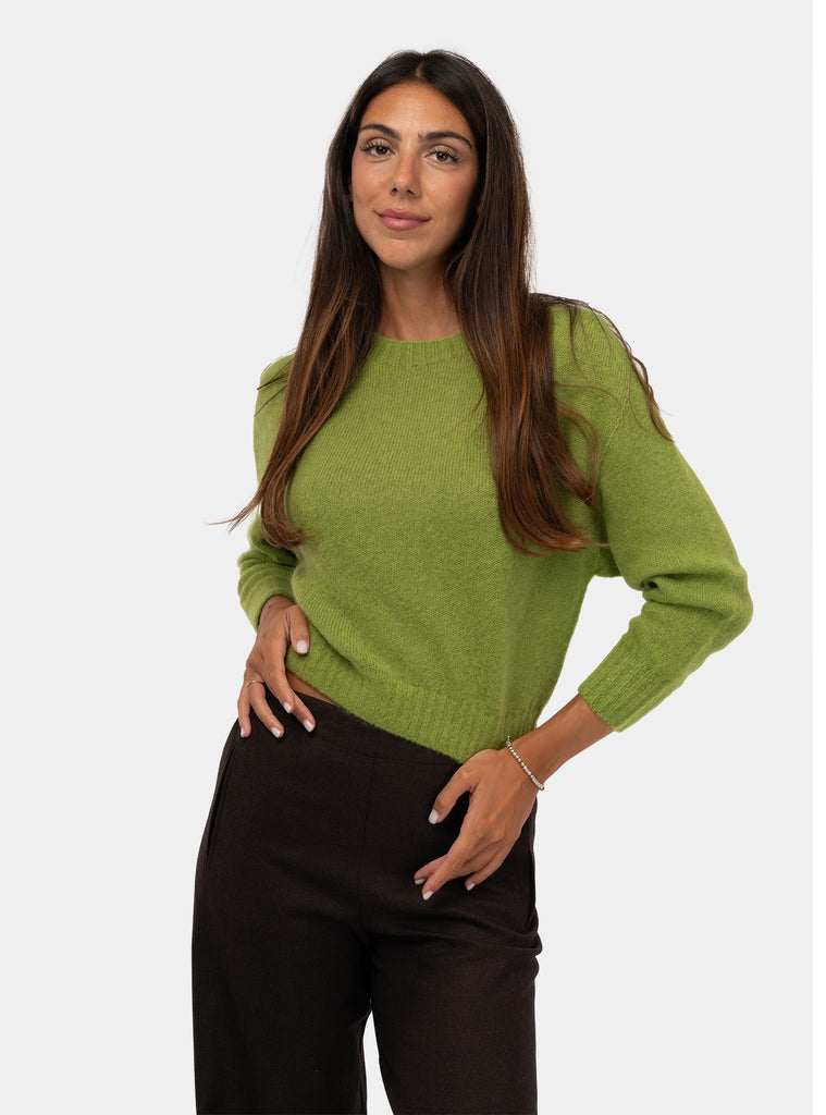 immagine-1-niu-pullover-corto-verde-maglia-donna-aw24725-cardamomo