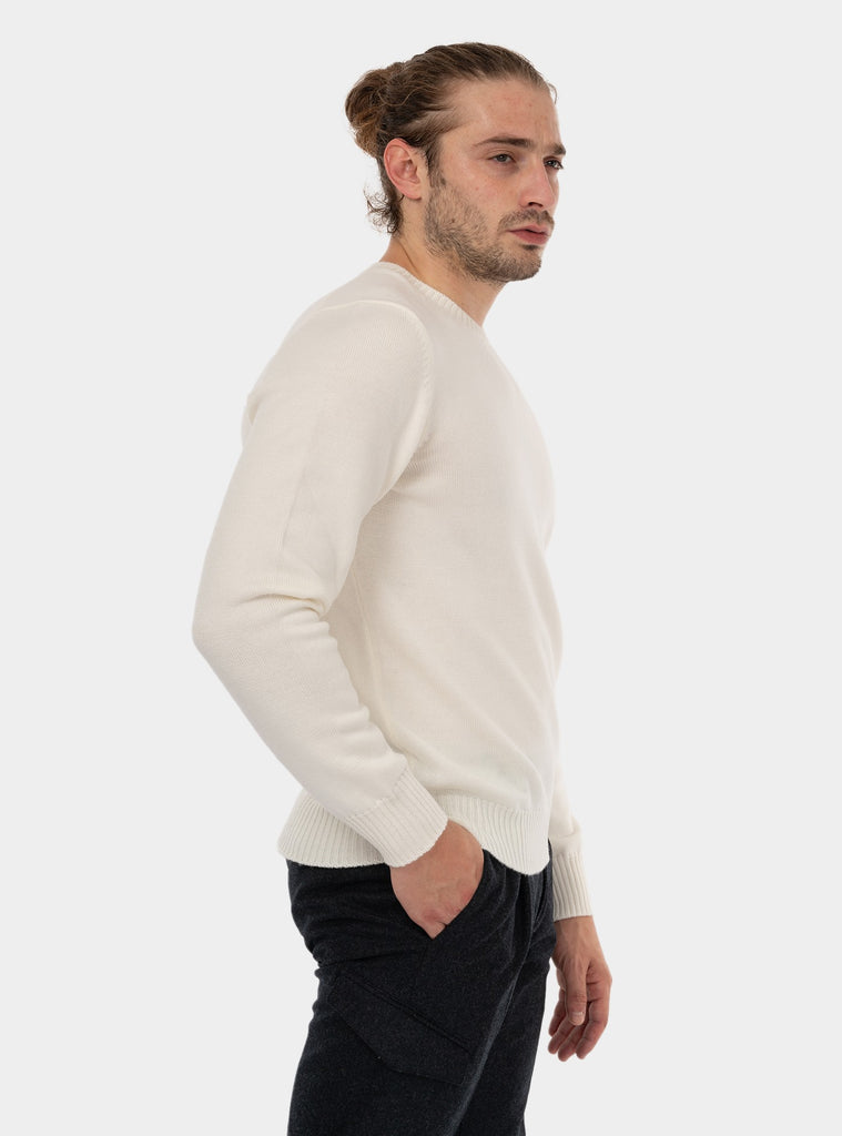 immagine-2-gran-sasso-girocollo-a-micromattoncini-blu-maglia-uomo-2319814212-005bianco