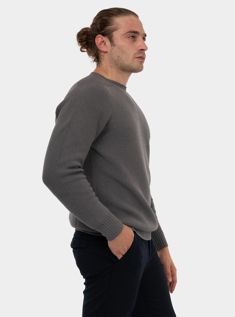 immagine-2-gran-sasso-girocollo-rain-wool-a-coste-grigio-scuro-maglia-uomo-2411624601-065grigio