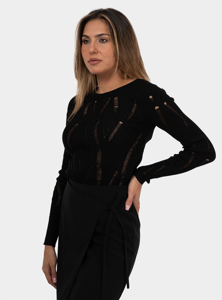 immagine-2-patrizia-pepe-maglia-maniche-lunghe-essential-nero-maglia-donna-8k0226k194-k103nero