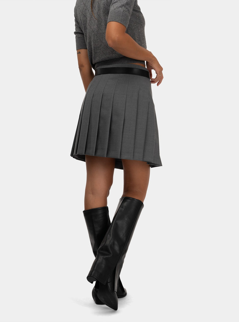 immagine-3-max-mara-studio-gonna-a-pieghe-in-gabardina-gonna-angel-003grigio