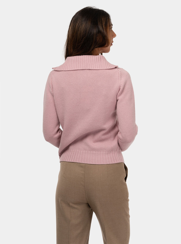 immagine-3-max-mara-studio-maglia-in-misto-cachemire-con-zip-maglia-donna-etra003-rosa