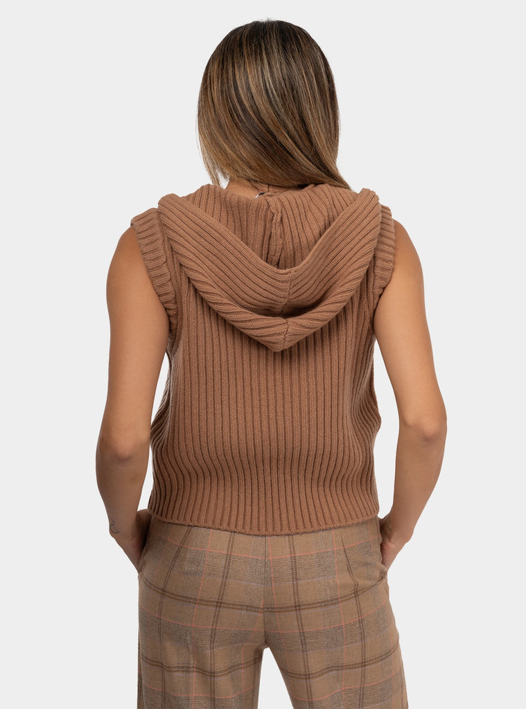 immagine-3-patrizia-pepe-gilet-a-coste-con-zip-camel-gilet-donna-2f0065k234-b688camel