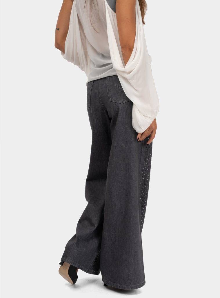 immagine-3-patrizia-pepe-jeans-vita-bassa-con-strass-grigio-jeans-donna-8p0610d080-s684grigio