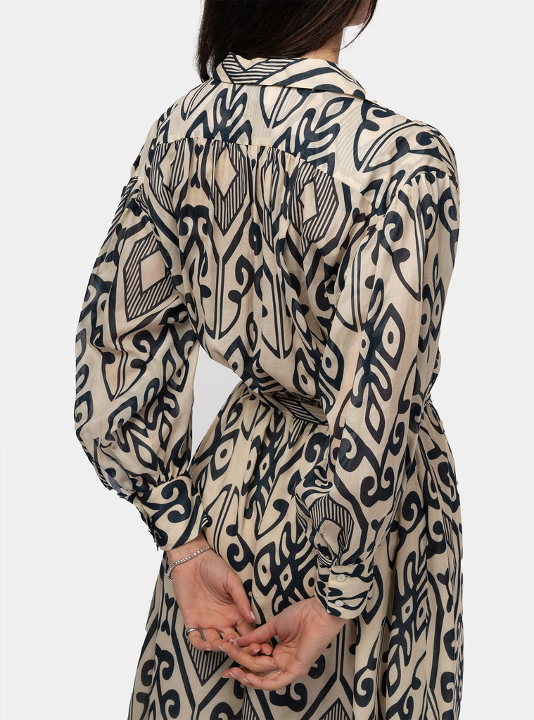 immagine-4-niu-abito-chemisier-con-cintura-avorio-blu-abito-donna-ss24111-t056