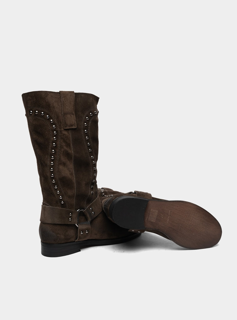 immagine-5-baile-stivale-con-borchie-marrone-stivali-alti-r341-camosciolavagnomarrone