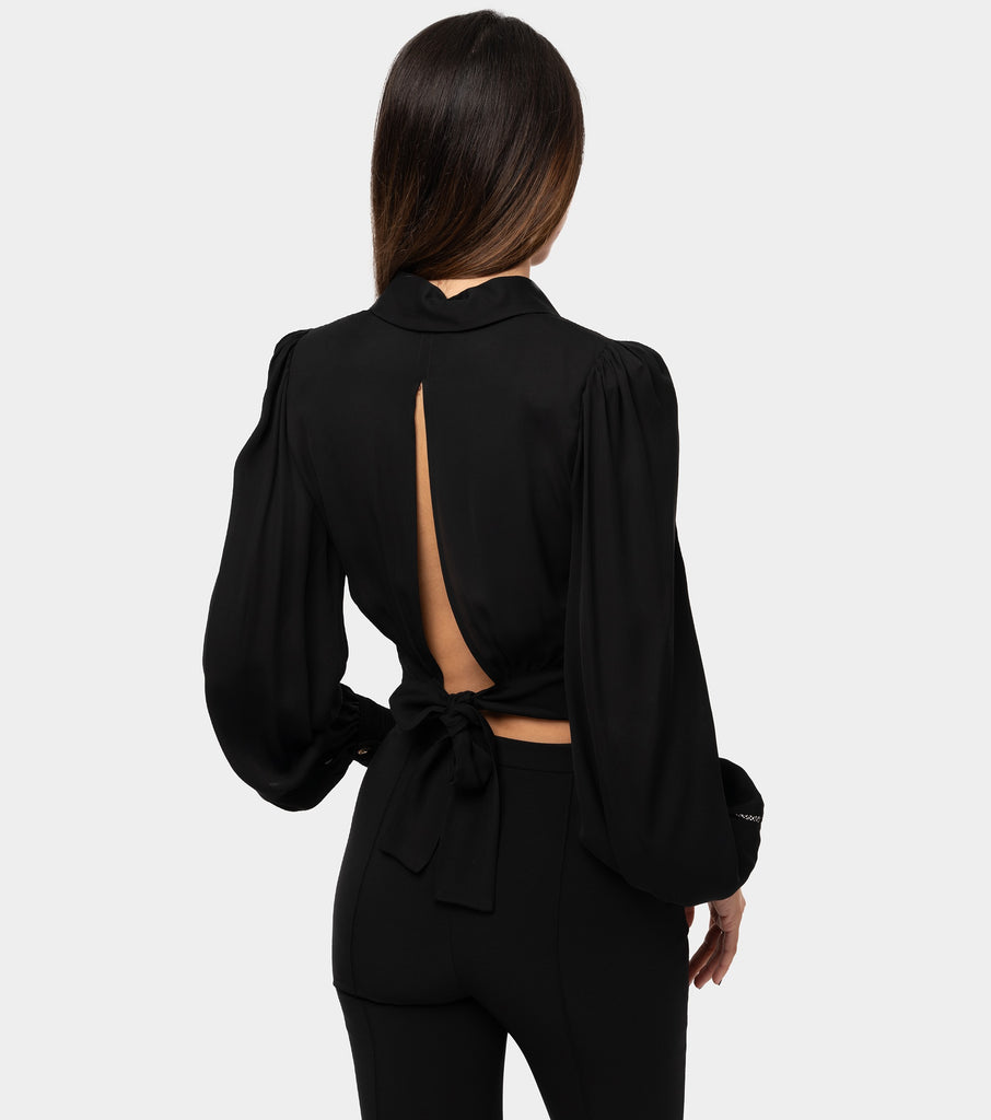 immagine-2-elisabetta-franchi-camicia-cropped-nera-camicia-donna-ca04432e2110-nero